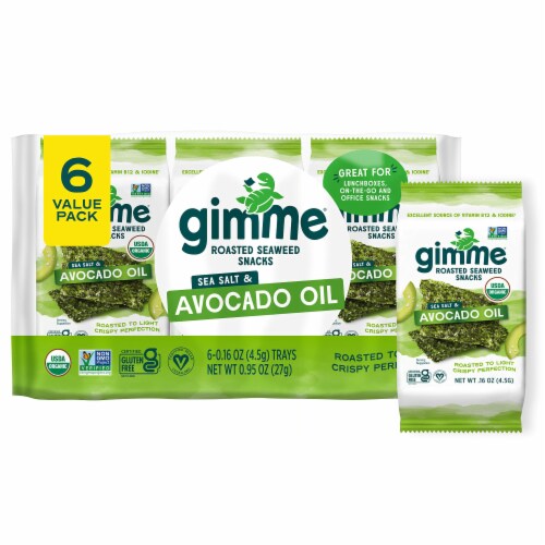 Gimme Seaweed Snacks Sweed Slt avo Snack Case of 8 6 .16 OZ Case of 8 6 .16 OZ Fry s Food Stores