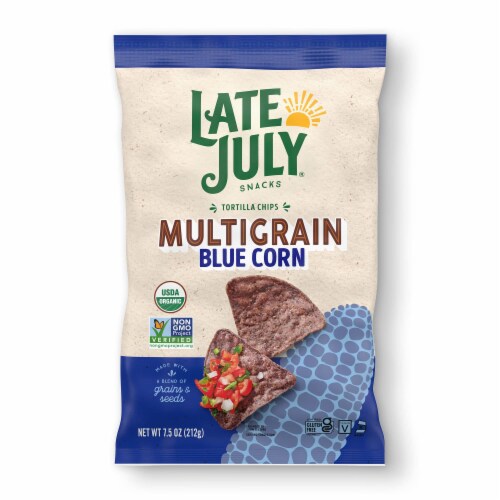 Late July Blue Corn Multigrain Tortilla Chips Perspective: front