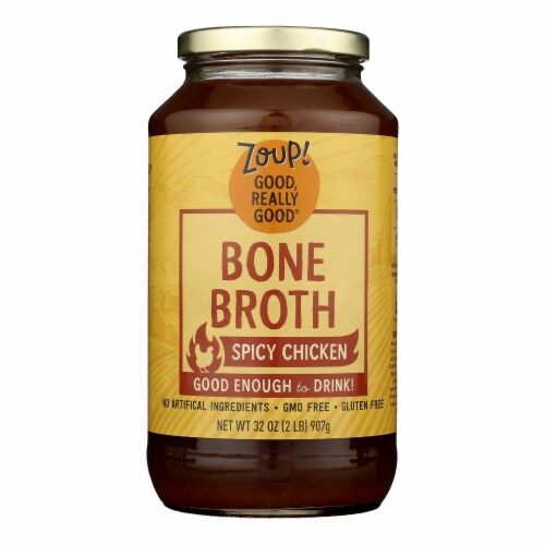 Zoup! Good Really Good - Broth Spicy Chicken Bone - Case of 6-32 OZ Perspective: front