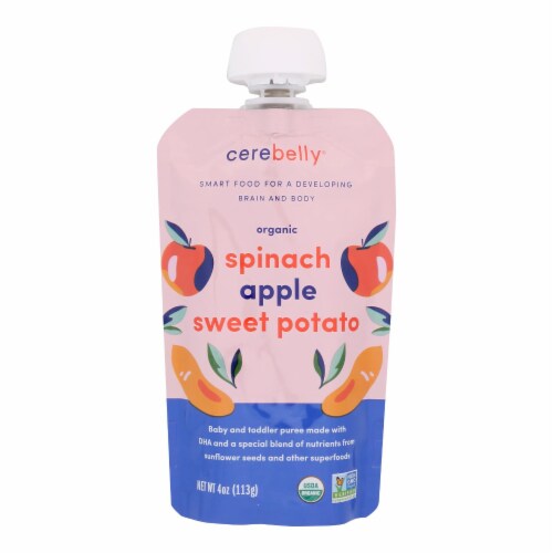 Cerebelly - Puree Spn Apple Sweet Pot - Case of 6-4 OZ Perspective: front