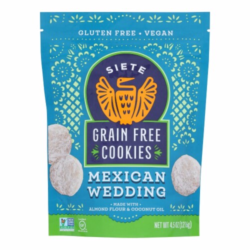 Siete - Cookie Mexican Wedding - Case of 10-4.5 OZ Perspective: front