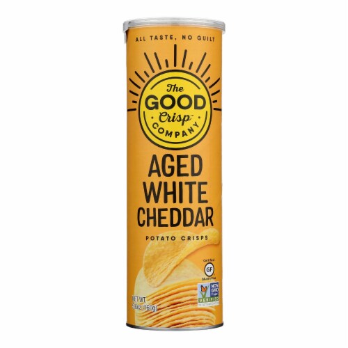 The Good Crisp Company Aged White Cheddar Potato Crisps Perspective: front