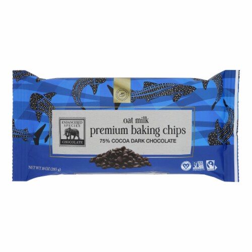 Endangered Species Chocolate - Baking Chips Oatmilk Whole Shark - Case of 6-10 OZ Perspective: front
