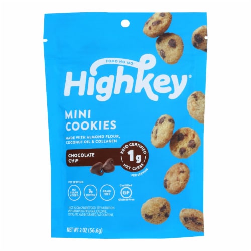 High Key - Cookie Chocolate Chip Keto - Case of 6-2 OZ Perspective: front