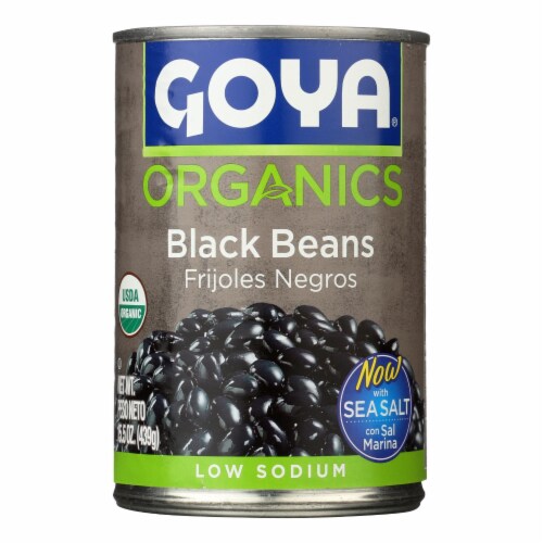 Goya - Beans Blck Low Sodium - Case of 24-15.5 OZ Perspective: front