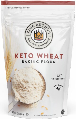 King Arthur Baking Company - Flour Wheat Keto - Case of 4-16 OZ Perspective: front