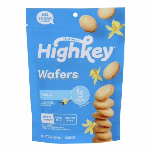 High Key - Cookie Wafer Vanilla Keto - Case of 6-2 OZ Perspective: front