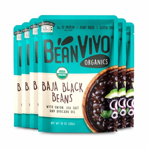 Bean Vivo - Black Bean Baja - Case of 6-10 OZ Perspective: front