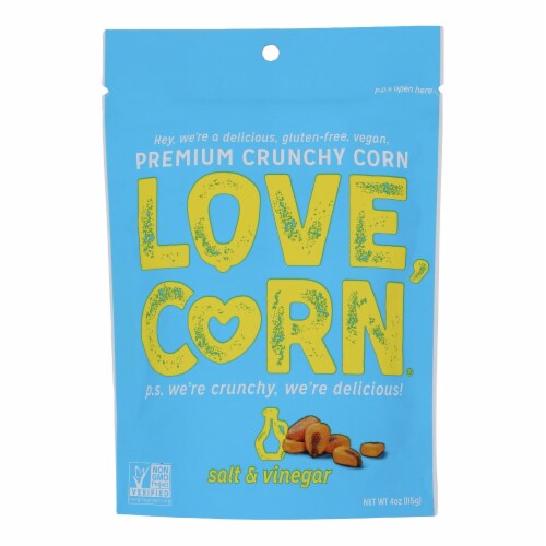 Love Corn - Crunchy Corn Salt&vinegar - Case of 12-4 OZ Perspective: front