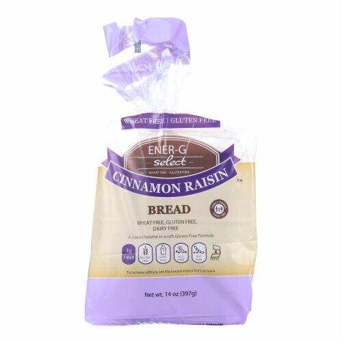 Ener-G Foods Bread - Select - Cinnamon Raisin - 14 oz - case of 6 Perspective: front