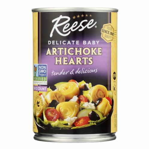 Reese Delicate Baby Artichoke Hearts - Case Of 12 - 14 Oz. Perspective: front
