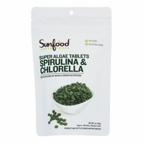 Sunfood - TaBased Spirulina Chlorella - 1 Each-4 OZ Perspective: front