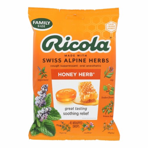 Ricola - Cough Drop Honey Herb - Case of 6-45 CT Perspective: front