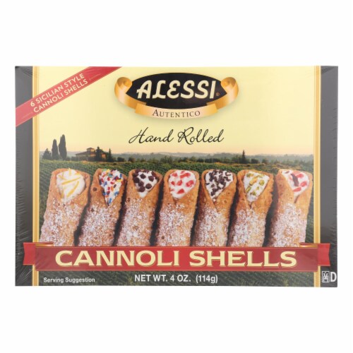 Alessi Cannoli Shells - Large - Case of 12 - 4 oz. Perspective: front
