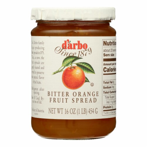 D’Arbo Fruit Spread, Bitter Orange - Case of 6 - 16 OZ Perspective: front