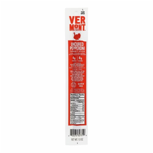Vermont Smoke And Cure RealSticks - Turkey Pepperoni - 1 oz - Case of 24 Perspective: front
