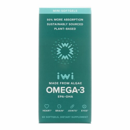 Iwi - Supp Alg Omega 3 Mini Sg - 1 Each-60 SGEL Perspective: front