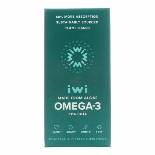 Iwi - Supp Alge Epa/dha Omega3 - EA of 1-30 SGEL Perspective: front