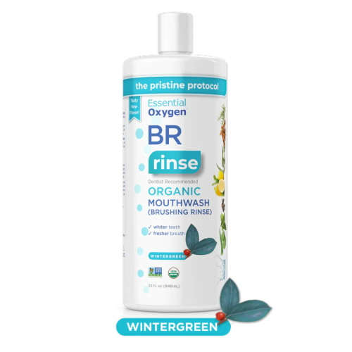 Essential Oxygen - Mouthwash Wintergreen - 1 Each-32 FZ Perspective: front