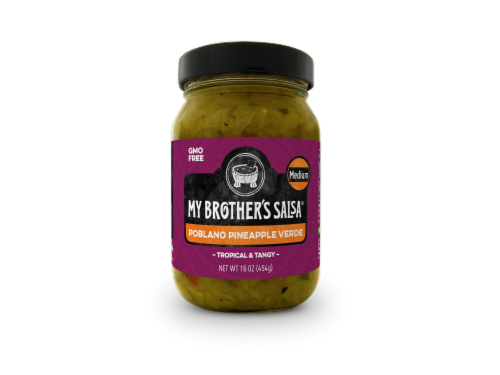 My Brother's Salsa - Salsa Poblano Pineap Vrde - Case of 6-16 OZ Perspective: front