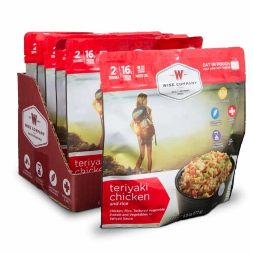 Teriyaki Chicken and Rice Camping Food (Case of 6) Perspective: front