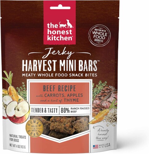 The Honest Kitchen Dog Treat jerky Mini Bar Beef Case of 6 4 OZ 6 Pack 4 Ounce Each Mariano s