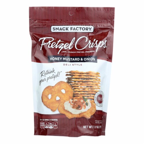 Snack Factory Honey Mustard and Onion Pretzel Crisps Perspective: front