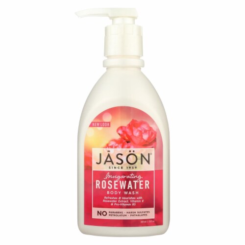Jason Natural Products - Body Wash Rosewater - 1 Each-16 FZ Perspective: front
