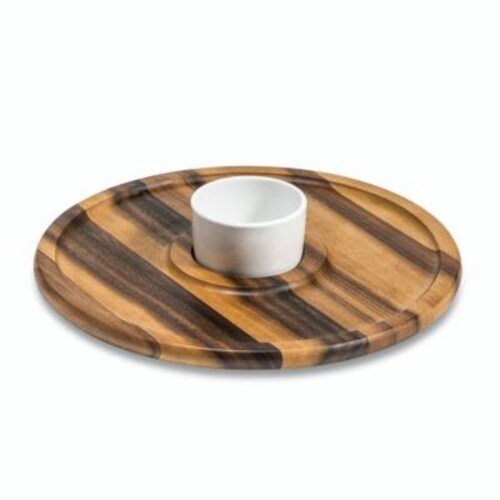 Large Chip 'n Dip with Ceramic Bowl Perspective: front