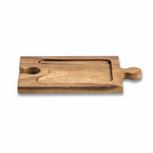 Charcuterie / Wine Glass Holder Interlocking Board Perspective: front