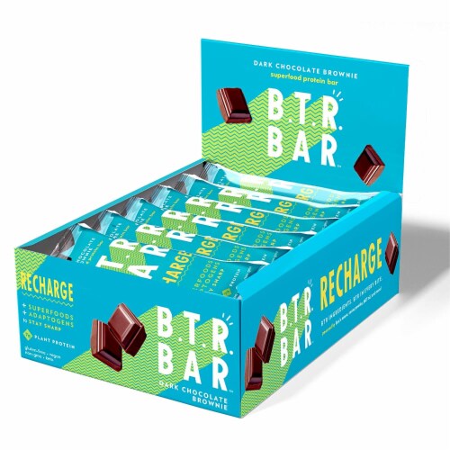 B.T.R. - Plant Based Vegan Protein - Food - Low Calorie,Boosted |12 Pack |Dark Chocolate Perspective: front