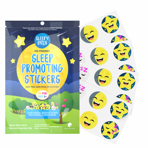 Sleepy Patch Sleep Promoting Stickers for Kids; Sleep Patch (24 Pack) Perspective: front