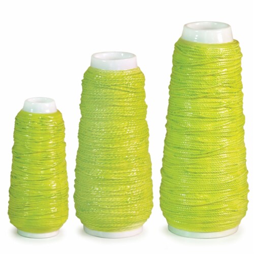 Spool Of Yarn Vase (Set of 6) 7 , 9 , 10.5 H Dolomite Perspective: front