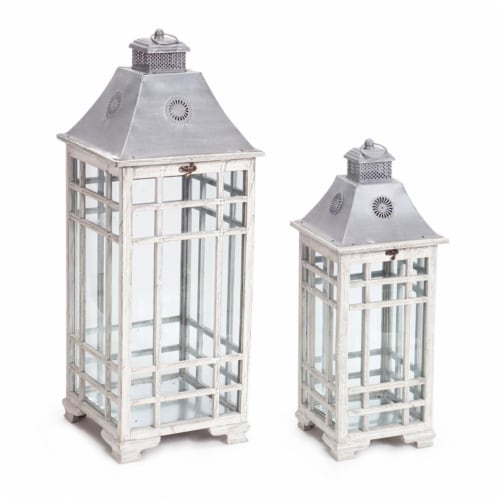 Melrose International  Metal Lantern - Set of 2 Perspective: front