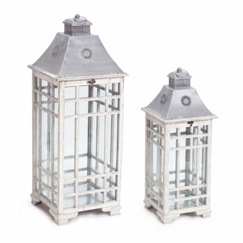 Melrose International  Metal Lantern - Set of 2 Perspective: front