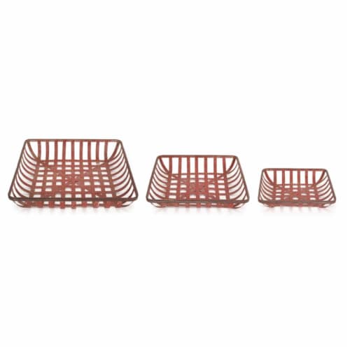 Tray (Set of 3) 13.25 L, 15.75 L, 18 L Metal Perspective: front