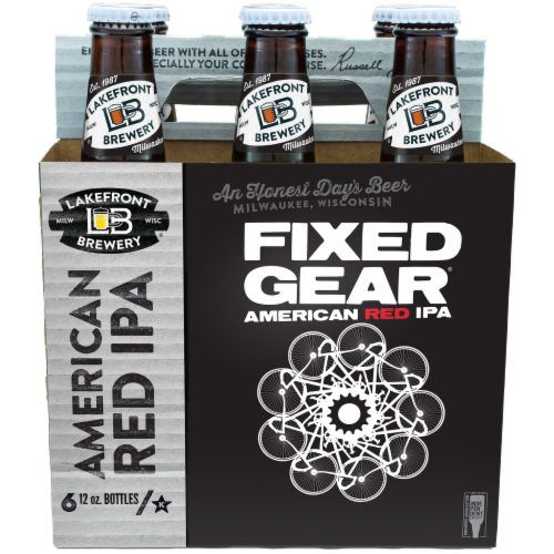 Lakefront Brewery Fixed Gear American Red IPA Perspective: front
