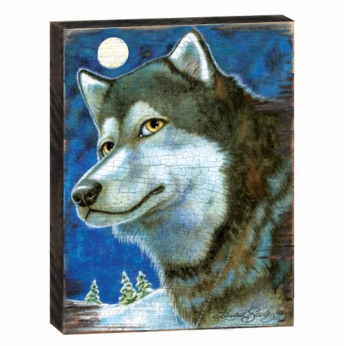 Designocracy 8511114-12 Snow Tracks Art by Laura Seeley on Wooden Board