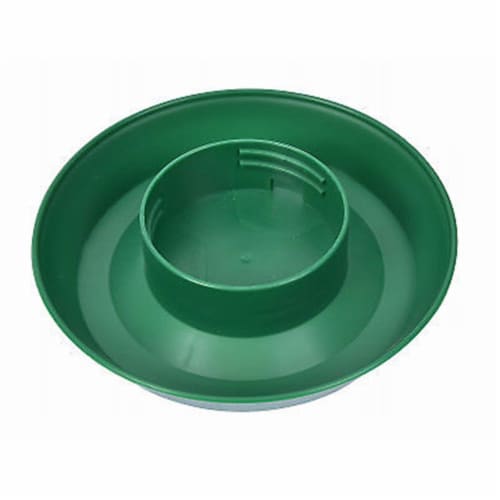 Screw-On Poultry Watering Base for Quart Jar, Green Perspective: front