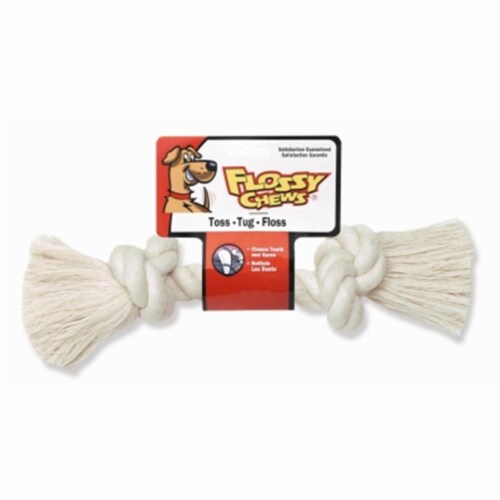 Mammoth Pet Products MM10008 Flossy Chew Bone- Extra Large- White- 0.64 lbs. Perspective: front