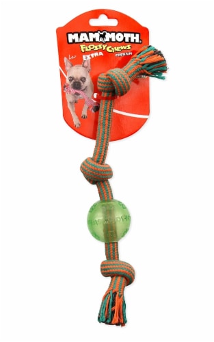 Mammoth Extra 3 Knot Tug Dog Toy Perspective: front