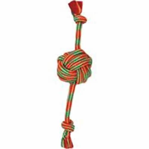 Mammoth Pet Products 25590F 13 in. Extra Fresh Monkey Fist Ball with rope Ends Perspective: front