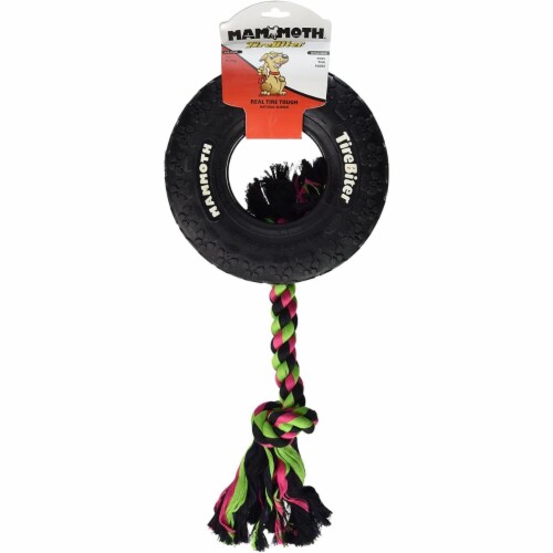 Mammoth Pet Products 467093 7 in. Tirebiter II with Rope Toy - Extra Large Perspective: front