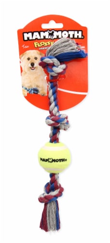 Mammoth® Mini Knot Tug & Tennis Ball Perspective: front