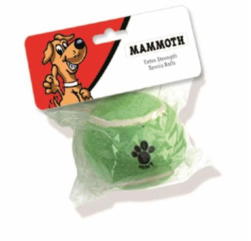 Mammoth 3" Extra Strenght Tennis Ball Dog Toy Perspective: front
