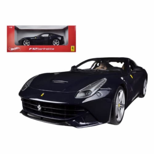 Ferrari F12 Berlinetta Blue 1/18 Diecast Model Car by Hotwheels, 1