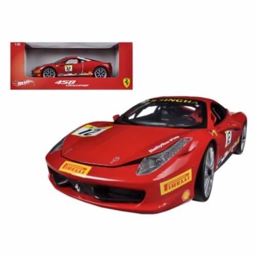 Ferrari 458 Challenge Red 12 1 18 Diecast Car Model by Hotwheels 1 Fry s Food Stores