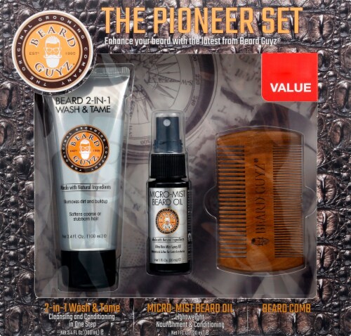 Beard Guyz Pioneer Holiday Gift Set Perspective: front