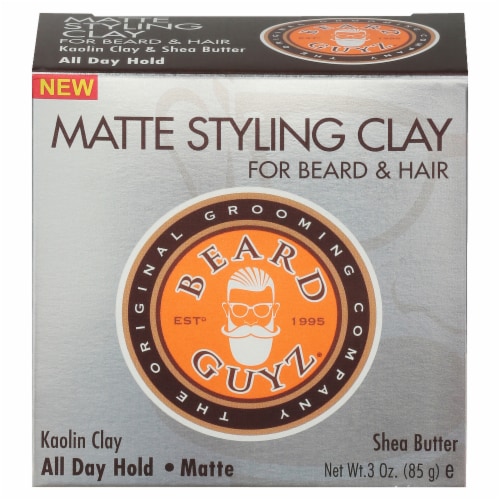 Beard Guyz® All Day Hold Matte Beard & Hair Styling Clay Perspective: front
