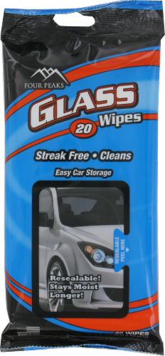 Four Peaks Auto Glass Wipes Perspective: front